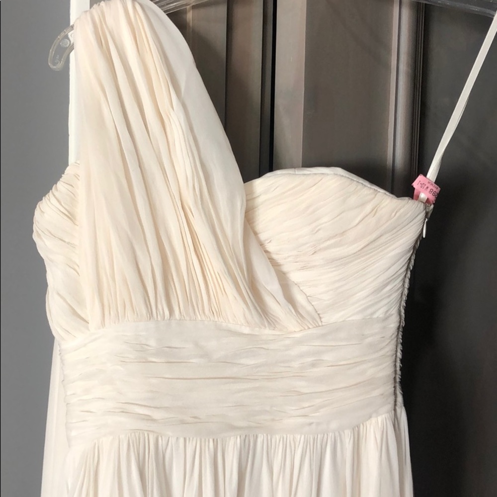 Marchesa Notte White Silk Chiffon Gown - Picture 3 of 8